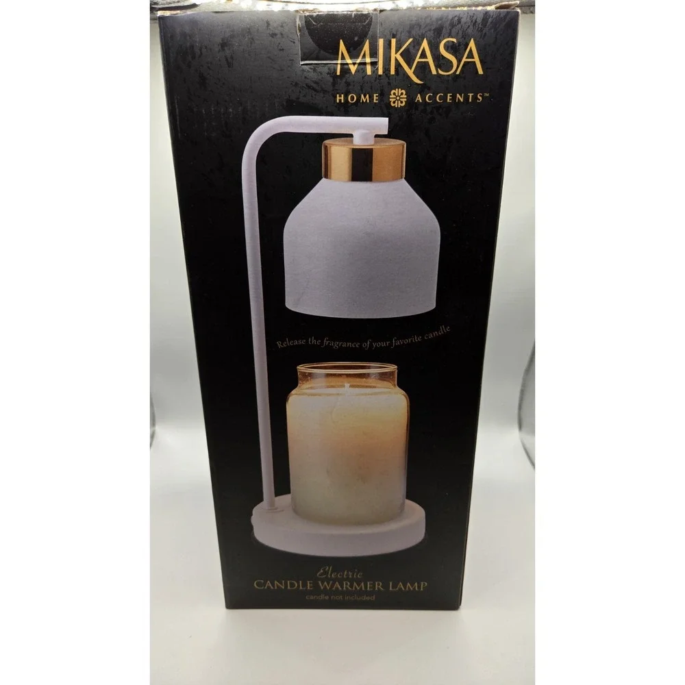 Mikasa Home Accents Electric Candle Warmer Lamp White Dimmable HTF